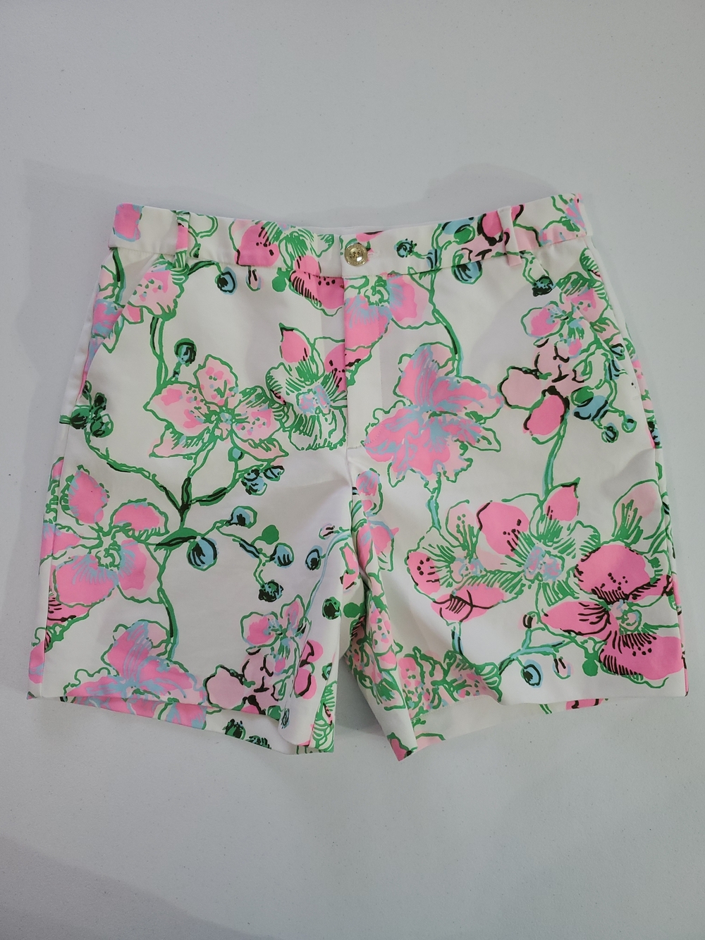 Lilly Pulitzer Sz 12 Orchids On The Avenue Bermuda Shorts